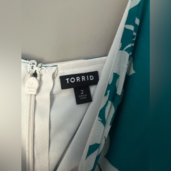 Torrid Floral Mesh Ruffle Tiered Surplice Midi Dress - Picture 5 of 11